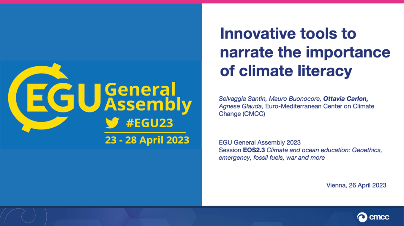 Adriaclim climate literacy platform presented at ECCA and EGU