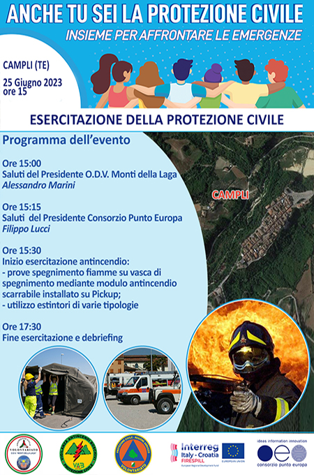 The high level conference “ANCHE TU SEI LA PROTEZIONE CIVILE” / Second Event in Campli (Teramo)
