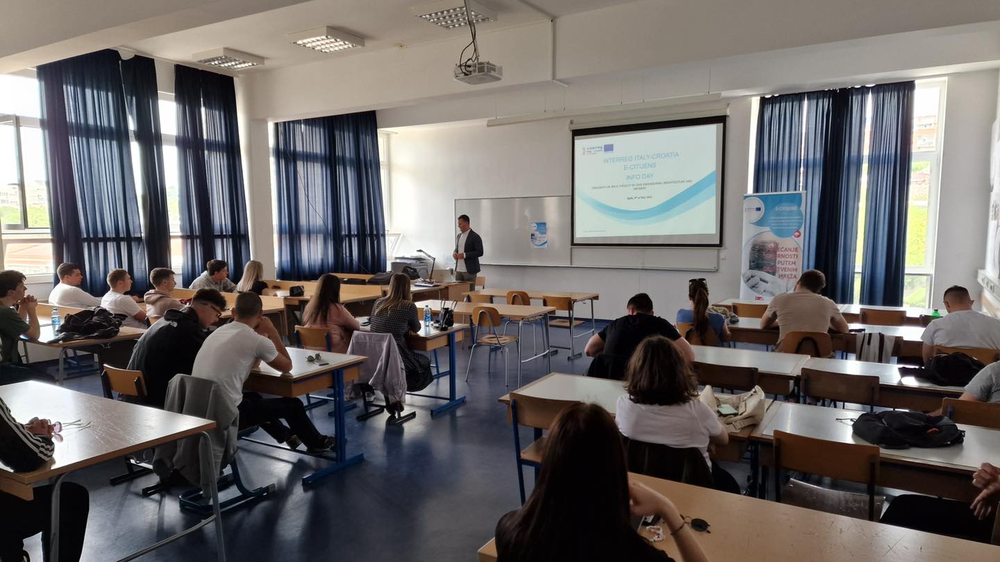 E-CITIJENS 1st INFO DAY was held at FGAG - Faculty of Civil Engineering, Architecture and Geodesy in Split.