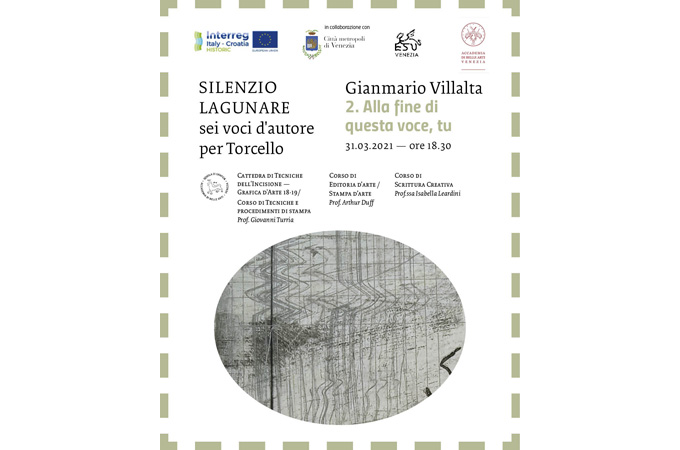 Appuntamento on line con Gianmario Villalta