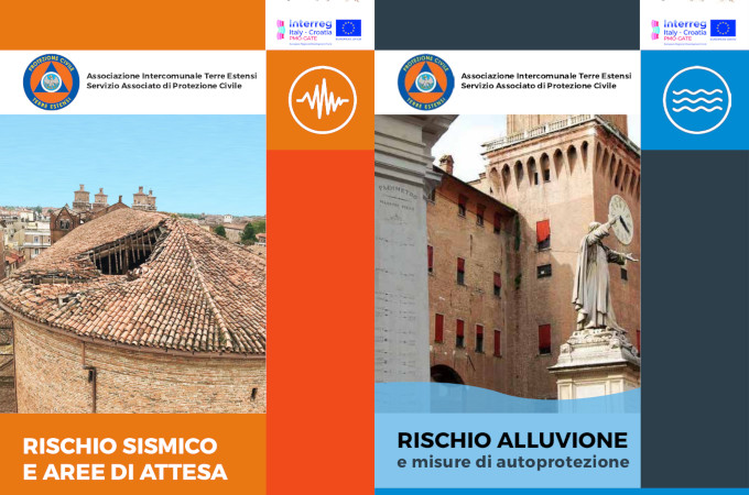 Two Brochures about seismic and hydraulic risk and an Emergency Kit card