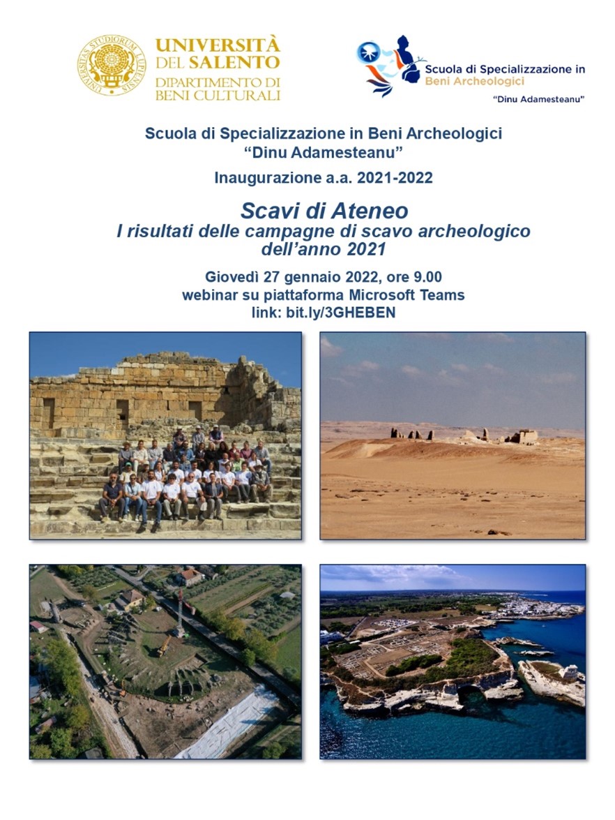 WEBINAR organized by the Post-graduate School of Archaeology 