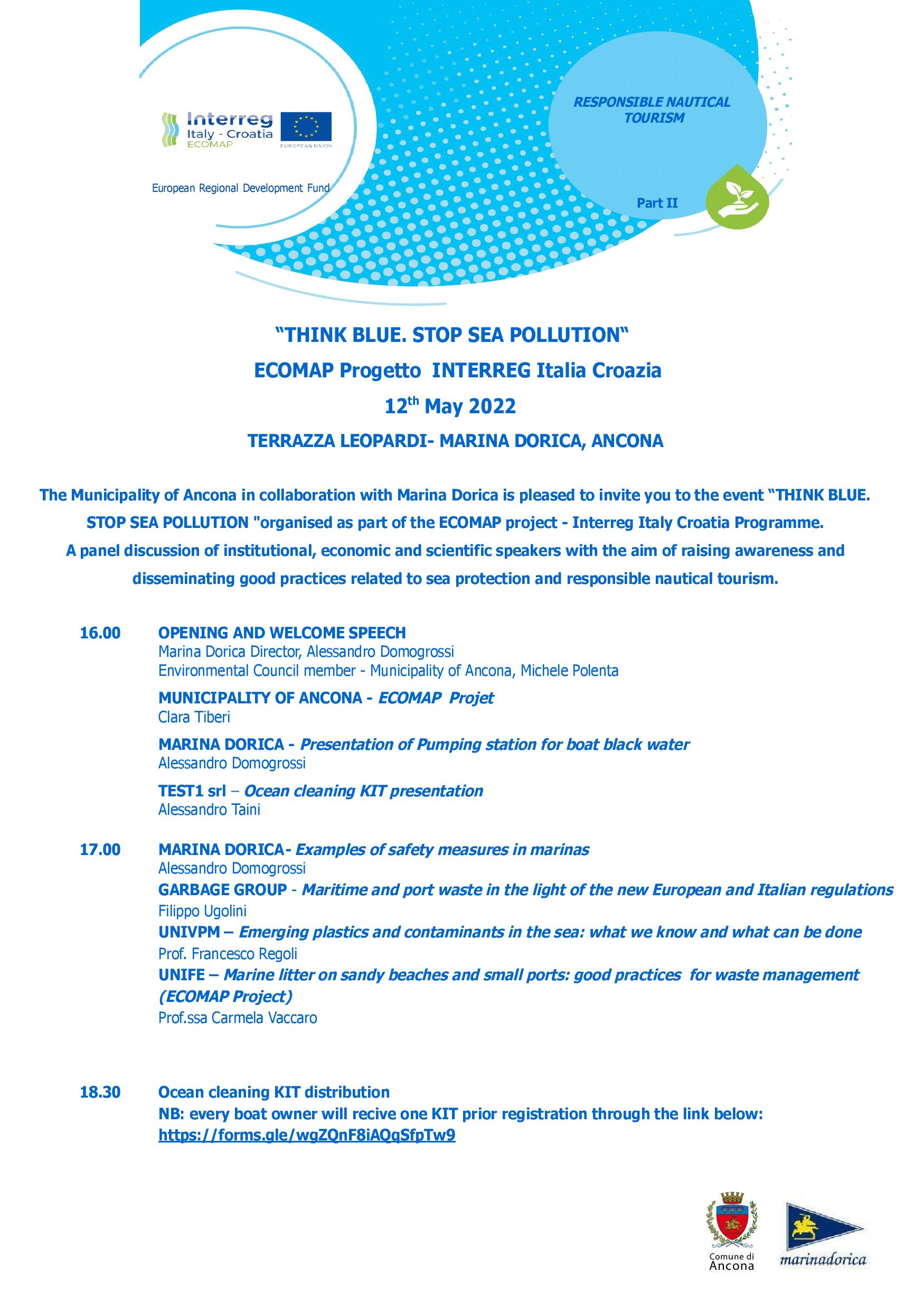 “THINK BLUE, STOP SEA POLLUTION“