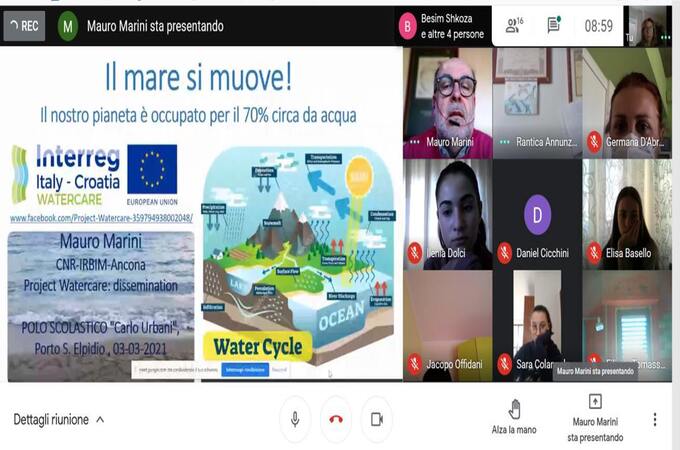 Online seminar with students