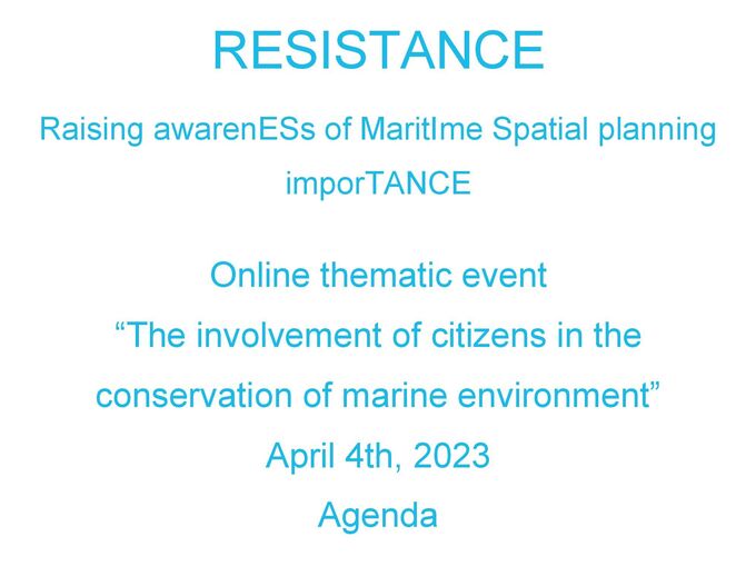 Online Thematic Event - The involvement of citizens in the conservation of marine environment